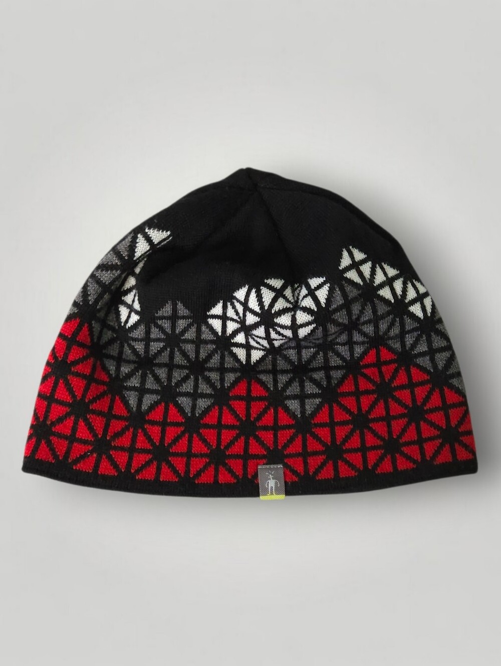 Smartwool Merino Wool Beanie Geometric Knit Ski Hat Black Red Gray Unisex OS